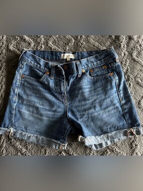 Madewell Dark Blue Denim Cutoff Shorts